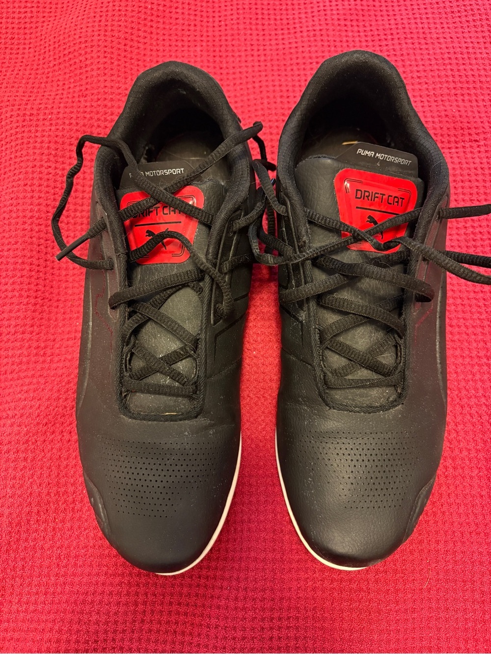 PUMA Men Black Scuderia Ferrari Drift Cat Motorsport Sneakers 10.5